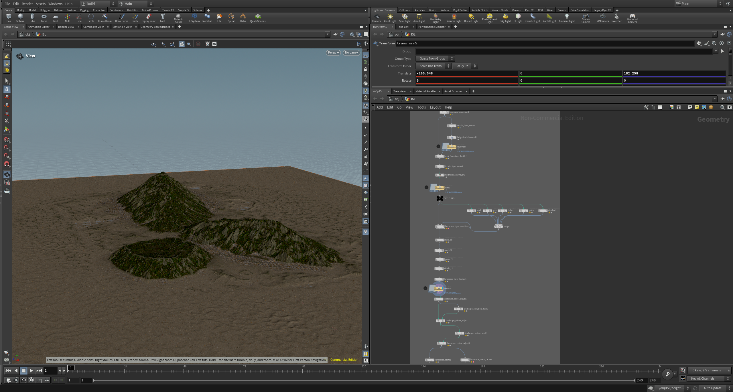 Houdini terrain texture setup