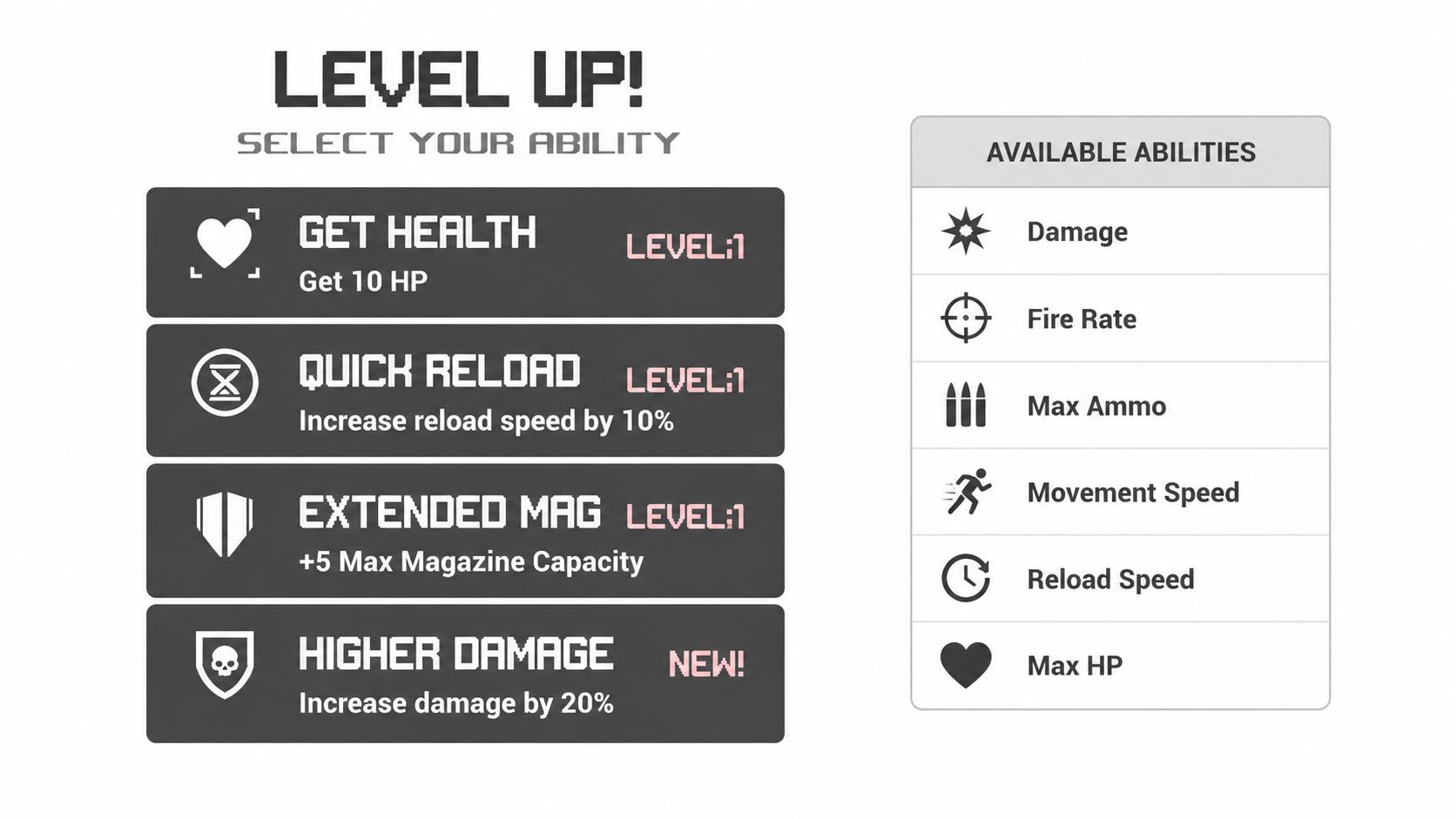 OUTLIVE ability selection system